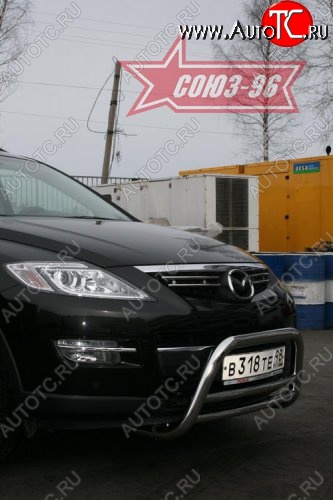 13 409 р. Защита переднего бампера (дорестайлинг) Souz-96 (d60) Mazda CX-9 TB дорестайлинг (2007-2009)  с доставкой в г. Вологда