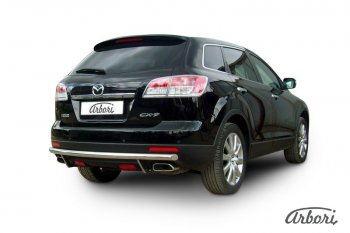18 999 р. Защита заднего бампера Arbori (нержавейка, 1 труба d57 mm). Mazda CX-9 TB дорестайлинг (2007-2009)  с доставкой в г. Вологда. Увеличить фотографию 2