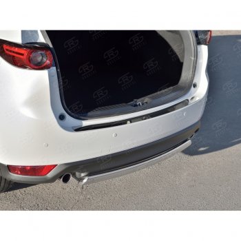 1 759 р. Накладка на задний бампер Russtal (лист) Mazda CX-5 KF (2016-2025)  с доставкой в г. Вологда. Увеличить фотографию 2