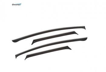 Дефлекторы окон с хромированым молдингом CHROMEX Mazda CX-7 ER рестайлинг (2010-2012)