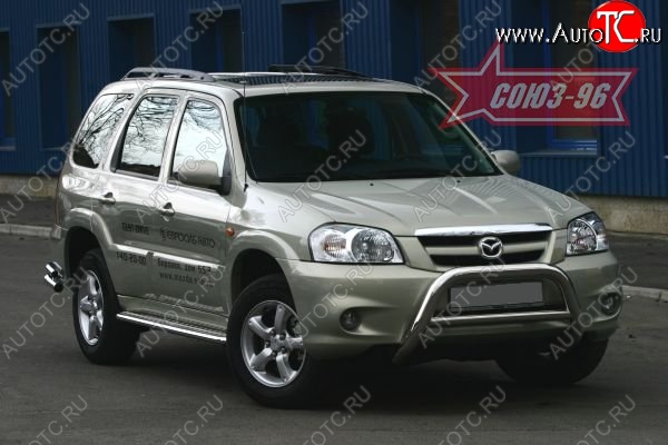 19 718 р. Защита переднего бампера Souz-96 (d76) Mazda Tribute  рестайлинг (2008-2011)  с доставкой в г. Вологда