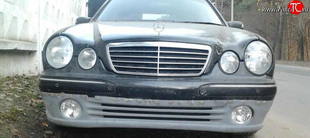 5 199 р. Накладка на передний бампер Sport Mercedes-Benz E-Class W210 дорестайлинг седан (1996-1999)  с доставкой в г. Вологда