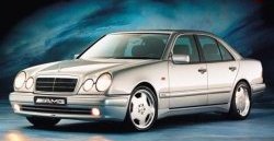 4 499 р. Комплект порогов AMG E45 Mercedes-Benz E-Class W210 дорестайлинг седан (1996-1999) (Неокрашенные)  с доставкой в г. Вологда. Увеличить фотографию 2