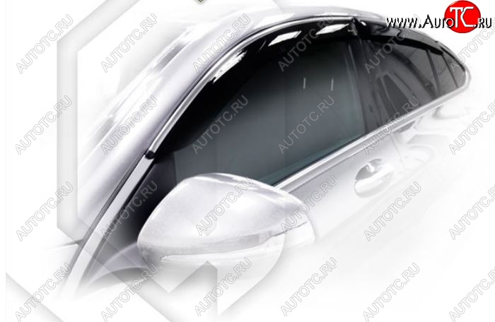 2 099 р. Дефлектора окон CA-Plastiс Mercedes-Benz GLC class C253 (2016-2025) (Classic полупрозрачный, Без хром молдингов)  с доставкой в г. Вологда