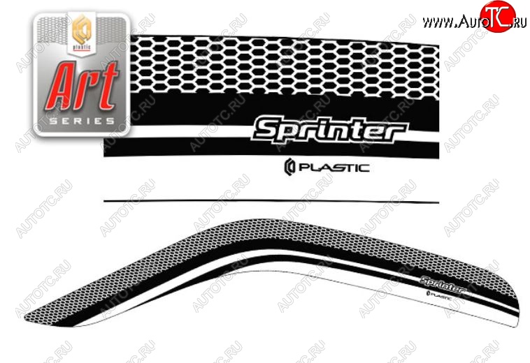2 159 р. Дефлектора окон CA-Plastic  Mercedes-Benz Sprinter  W906 (2006-2013) (Серия Art серебро, Без хром.молдинга)  с доставкой в г. Вологда