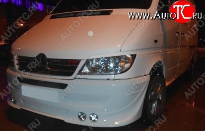 1 649 р. Реснички на фары CT Mercedes-Benz Sprinter W901 (1995-2000) (Неокрашенные)  с доставкой в г. Вологда