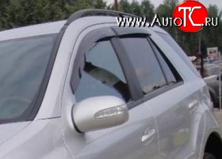 999 р. Комплект дефлекторов окон (ветровиков) 4 шт. Russtal Mercedes-Benz ML class W164 дорестайлинг (2005-2008)  с доставкой в г. Вологда