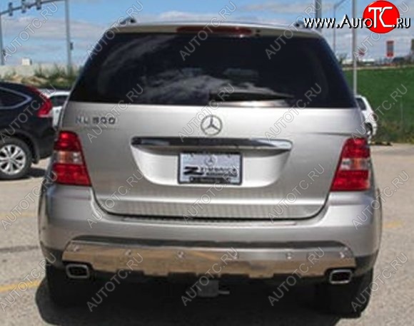 17 299 р. Накладка на задний бампер CT Mercedes-Benz ML class W164 дорестайлинг (2005-2008) (Неокрашенная)  с доставкой в г. Вологда