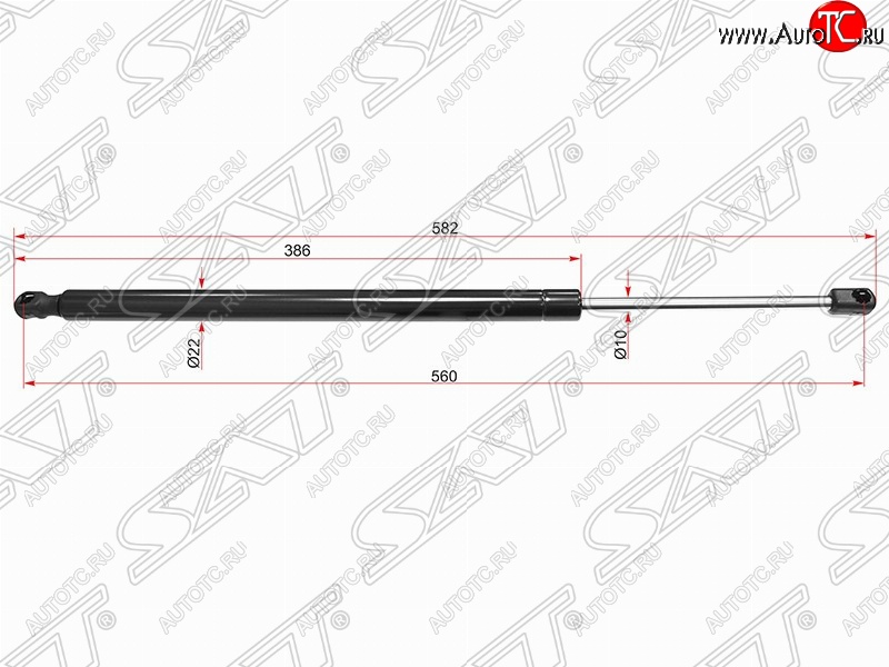 599 р. Упор крышки багажника SAT (газовый) Mercedes-Benz ML class W164 рестайлинг (2008-2011)  с доставкой в г. Вологда