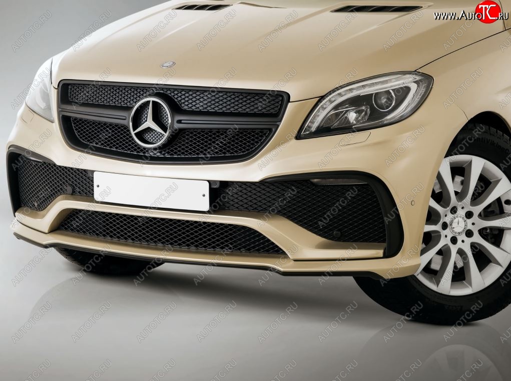 33 799 р. Передний бампер Yurol Mercedes-Benz ML class W166 (2011-2015) (Неокрашенный)  с доставкой в г. Вологда
