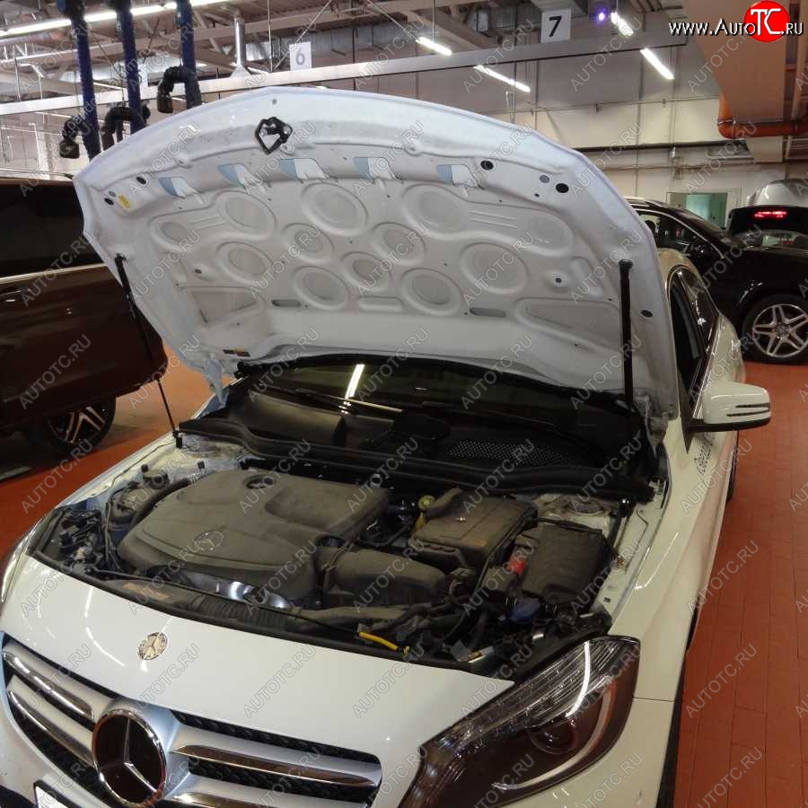 2 749 р. Упоры капота Russtal Mercedes-Benz A class W176 дорестайлинг, хэтчбэк 5 дв. (2012-2015)  с доставкой в г. Вологда