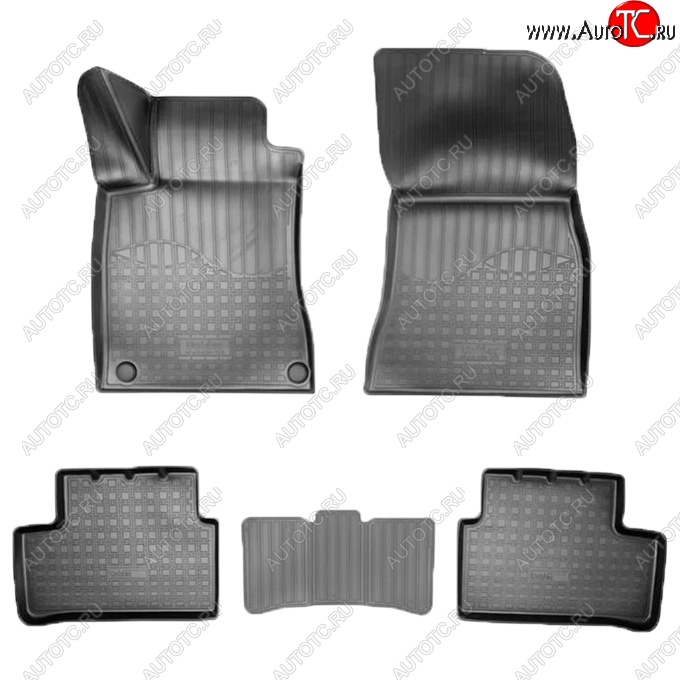 2 679 р. Коврики салонные Noplast (3D) Mercedes-Benz CLA class C118  седан (2019-2025) (Черные)  с доставкой в г. Вологда