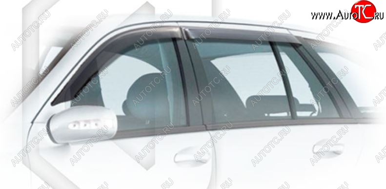1 899 р. Дефлектора окон CA-Plastic Mercedes-Benz C-Class W202 дорестайлинг седан (1993-1997) (Classic полупрозрачный, Без хром.молдинга)  с доставкой в г. Вологда