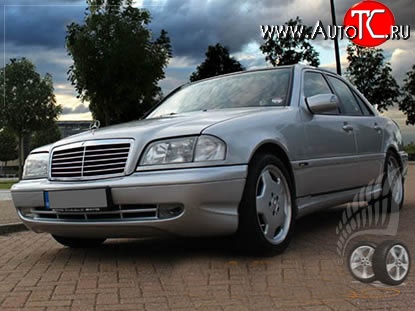 11 399 р. Передний бампер AMG Mercedes-Benz C-Class W202 дорестайлинг седан (1993-1997) (Неокрашенный)  с доставкой в г. Вологда