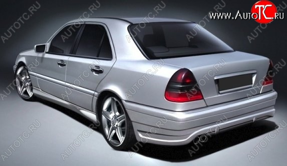 5 499 р. Пороги накладки CT Mercedes-Benz C-Class W202 дорестайлинг седан (1993-1997) (Неокрашенные)  с доставкой в г. Вологда