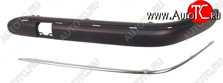 2 069 р. Левый молдинг на передний бампер SAT (с хромом)  Mercedes-Benz C-Class  W203 (2000-2008) дорестайлинг седан, рестайлинг седан (Неокрашенный)  с доставкой в г. Вологда