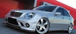 9 049 р. Пороги накладки AMG Style Mercedes-Benz C-Class W203 дорестайлинг седан (2000-2004) (Неокрашенные)  с доставкой в г. Вологда. Увеличить фотографию 3