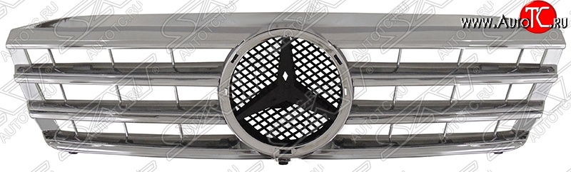 5 349 р. Решётка радиатора SAT (SPORT, с местом под эмблему) Mercedes-Benz C-Class W203 дорестайлинг седан (2000-2004) (Неокрашенная)  с доставкой в г. Вологда