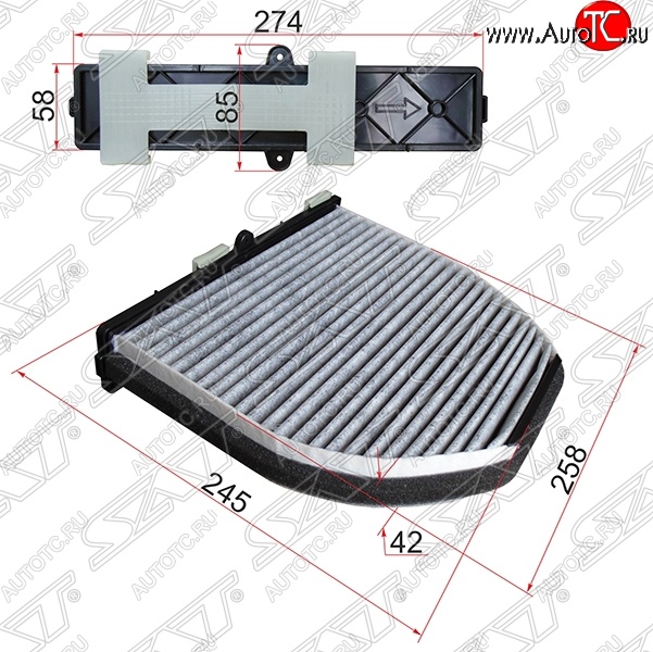 1 029 р. Фильтр салона SAT  Mercedes-Benz C-Class ( W203,  W204) - GLK class  X204  с доставкой в г. Вологда