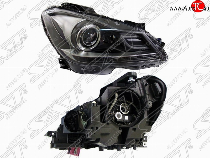 25 699 р. Правая передняя фара SAT (под ксенон, диодная)  Mercedes-Benz C-Class  W204 (2011-2015) рестайлинг седан  с доставкой в г. Вологда