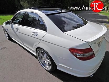 4 749 р. Козырёк на заднее лобовое стекло AMG Mercedes-Benz C-Class W204 дорестайлинг седан (2007-2011) (Неокрашенный)  с доставкой в г. Вологда