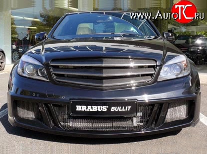 8 149 р. Радиаторная решётка Brabus Bullit Mercedes-Benz C-Class W204 дорестайлинг седан (2007-2011) (Неокрашенная)  с доставкой в г. Вологда