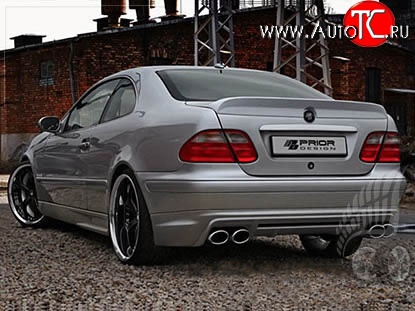 11 399 р. Накладка на задний бампер Prior Design Mercedes-Benz CLK class W208 (1997-2002) (Неокрашенная)  с доставкой в г. Вологда