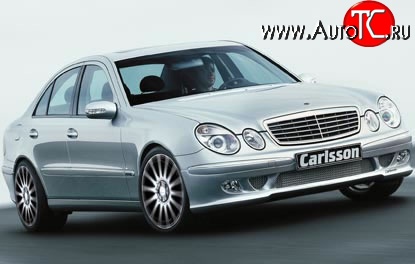 11 399 р. Накладка Carlsson на передний бампер Mercedes-Benz E-Class W211 дорестайлинг седан (2002-2006) (Неокрашенная)  с доставкой в г. Вологда