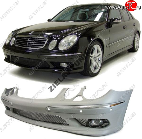 55 929 р. Передний бампер Lorinzer Mercedes-Benz E-Class W211 дорестайлинг седан (2002-2006)  с доставкой в г. Вологда