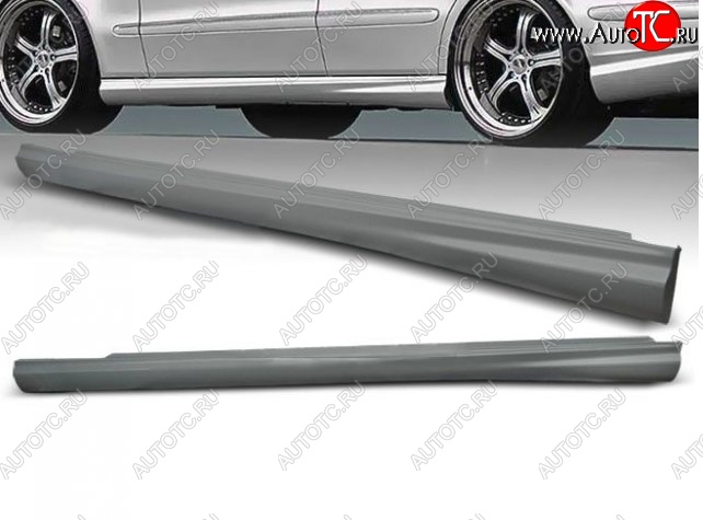 16 899 р. Пороги накладки AMG-Style Mercedes-Benz E-Class W211 дорестайлинг седан (2002-2006) (Неокрашенные)  с доставкой в г. Вологда