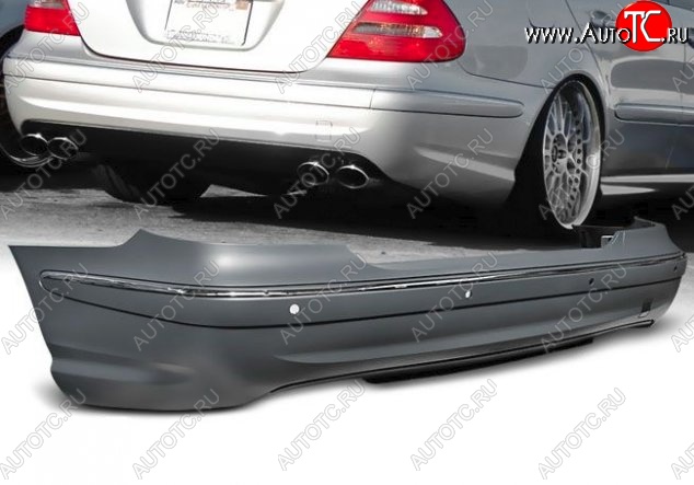 39 949 р. Задний бампер E63 Style Mercedes-Benz E-Class W211 дорестайлинг седан (2002-2006) (Неокрашенный)  с доставкой в г. Вологда