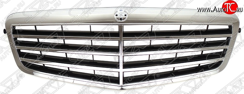 6 399 р. Решётка радиатора SAT (черная, хром) Mercedes-Benz E-Class W212 дорестайлинг седан (2009-2012) (Неокрашенная)  с доставкой в г. Вологда