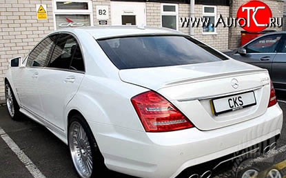 5 099 р. Козырёк на заднее стекло AMG Mercedes-Benz S class 5 W221 седан дорестайлинг (2005-2009) (Неокрашенный)  с доставкой в г. Вологда