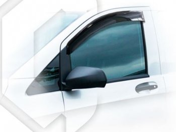 Дефлектора окон CA-Plastiс Mercedes-Benz Vito W447 дорестайлинг (2015-2020) (Classic полупрозрачный, Без хром.молдинга)