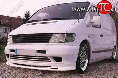 6 249 р. Накладка на передний бампер CT Mercedes-Benz Vito W638 (1996-2003) (Неокрашенная)  с доставкой в г. Вологда