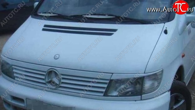 1 199 р. Планка между фарами CT Mercedes-Benz Vito W638 (1996-2003) (Неокрашенные)  с доставкой в г. Вологда