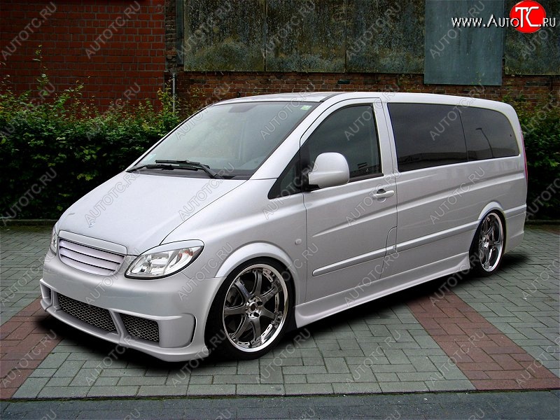 6 499 р. Передний бампер D.J. Mercedes-Benz Vito W639 дорестайлинг (2003-2010)  с доставкой в г. Вологда