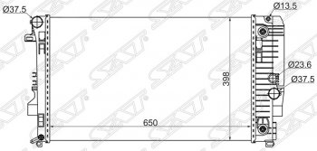 Радиатор двигателя (пластинчатый, 2.0D/2.2D/3.2/3.5, МКПП/АКПП) SAT Mercedes-Benz Vito  W639 (2003-2014) дорестайлинг, рестайлинг
