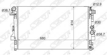 Радиатор двигателя (пластинчатый, 2.0D/2.2D/3.2/3.5, МКПП) SAT Mercedes-Benz Vito  W639 (2003-2014) дорестайлинг, рестайлинг