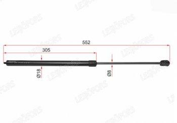 Левый упор капота LESJOFORS Mercedes-Benz GL class  X164 (2006-2012) дорестайлинг, рестайлинг