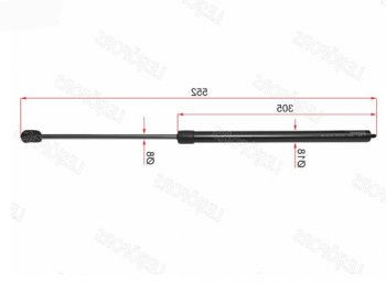 Правый упор капота LESJOFORS Mercedes-Benz GL class  X164 (2006-2012) дорестайлинг, рестайлинг