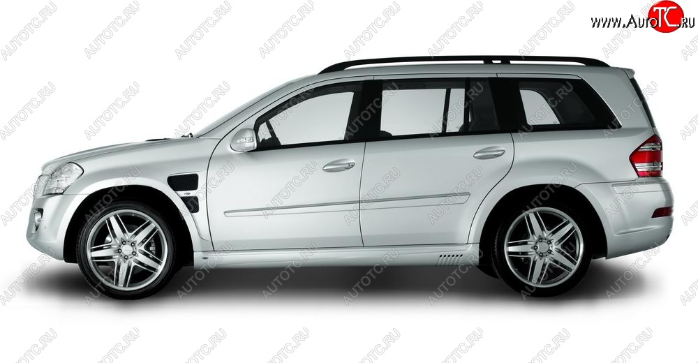 22 499 р. Пластиковые пороги Lorinser Mercedes-Benz GL class X164 рестайлинг (2009-2012) (Неокрашенные)  с доставкой в г. Вологда