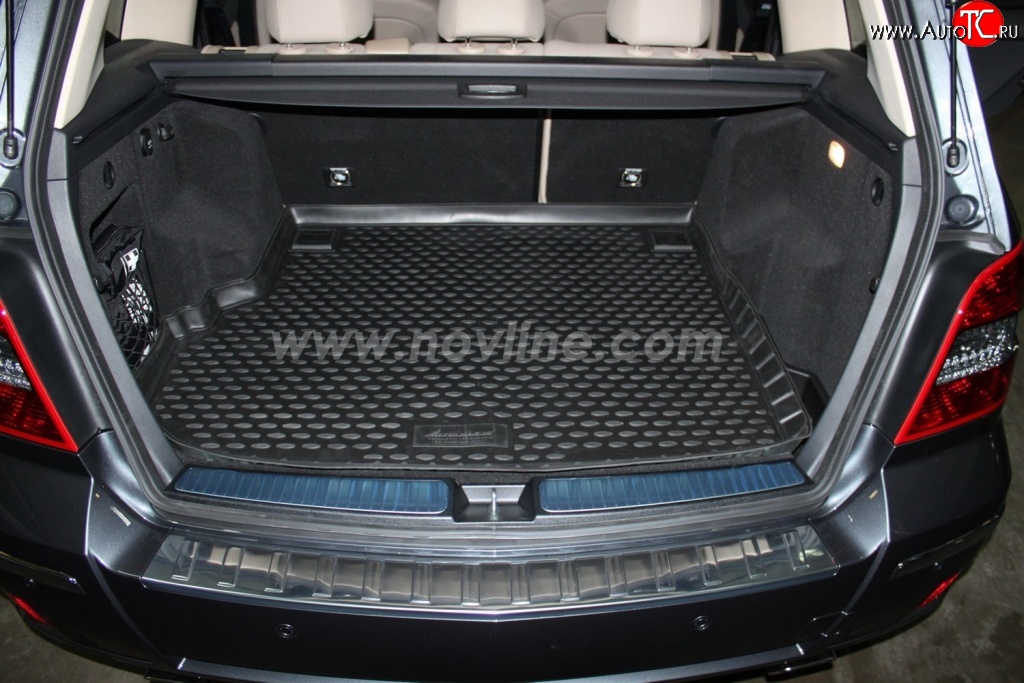 3 579 р. Коврик в багажник Element (полиуретан, с вырезом под ручку) Mercedes-Benz GLK class X204 дорестайлинг (2008-2012)  с доставкой в г. Вологда