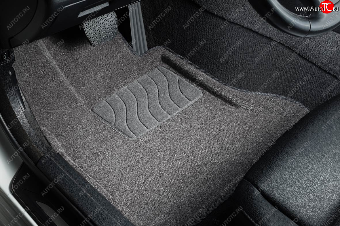 7 649 р. Коврики в салон SEINTEX 3D ВОРС (комплект) Skoda Karoq NU7 дорестайлинг (2017-2021) (Цвет: серый)  с доставкой в г. Вологда