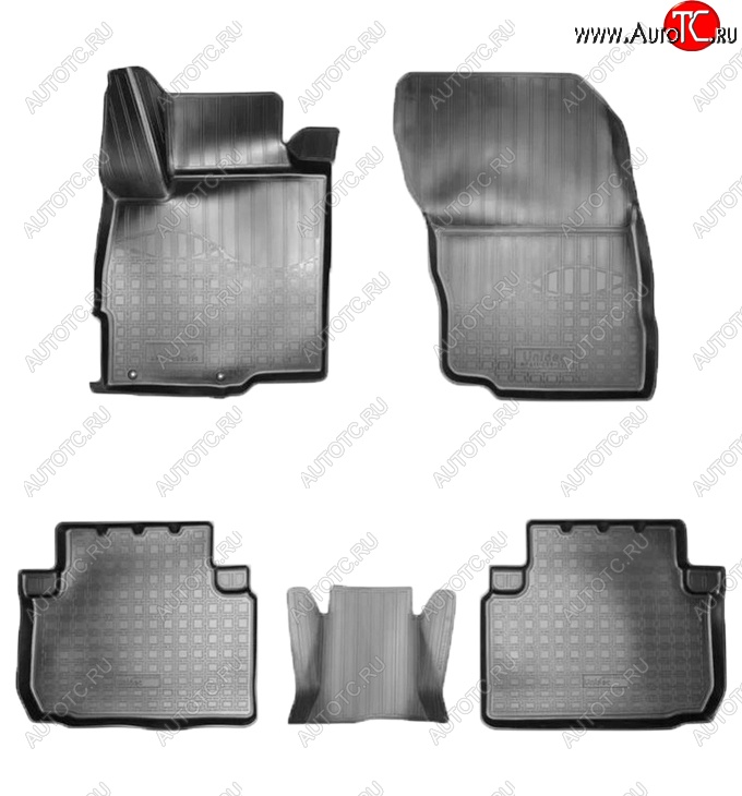 2 249 р. Коврики салонные Noplast (3D) Mitsubishi Eclipse Cross GK дорестайлинг (2017-2021) (Черный)  с доставкой в г. Вологда