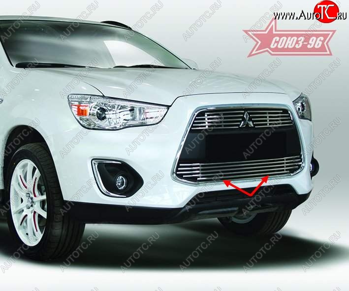 2 294 р. Декоративный элемент воздухозаборника Souz-96 (d10) Mitsubishi ASX 1-ый рестайлинг (2013-2016)  с доставкой в г. Вологда