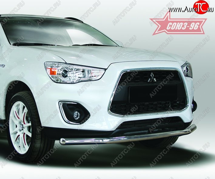 8 414 р. Защита переднего бампера одинарная Souz-96 (d60). Mitsubishi ASX 1-ый рестайлинг (2013-2016)  с доставкой в г. Вологда