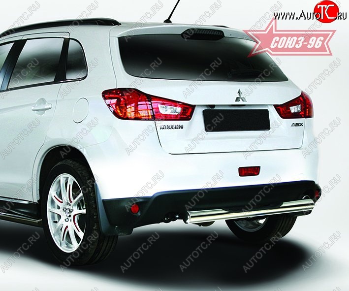 8 909 р. Защита заднего бампера с проступью Souz-96 (d76) Mitsubishi ASX 1-ый рестайлинг (2013-2016)  с доставкой в г. Вологда