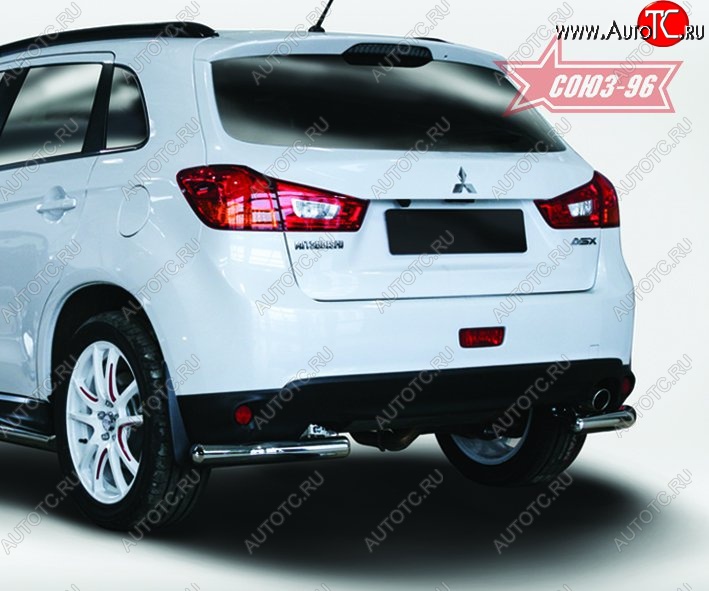 7 919 р. Защита заднего бампера из боковых уголков Souz-96 (d60) Mitsubishi ASX 1-ый рестайлинг (2013-2016)  с доставкой в г. Вологда