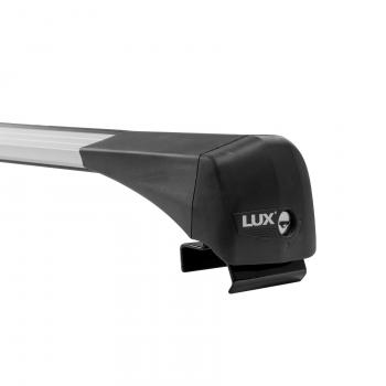 17 089 р. Багажник сборе на низкие рейлинги LUX BRIDGE  Mitsubishi ASX (2010-2025) дорестайлинг, 1-ый рестайлинг, 2-ой рестайлинг, 3-ий рестайлинг (дуги аэро-трэвэл, серебро, 99/105 см)  с доставкой в г. Вологда. Увеличить фотографию 4
